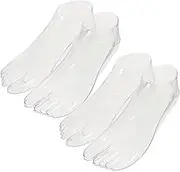 Veemoon 2Pairs Transparent Foot Mannequins for Shoe Display Sock Model for Retail Setup Lightweight and Sturdy Design for Showcasing Shoes and Socks