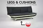 Sarantino Bronx Sofa Bed Faux Leather Lounge Couch Futon Furniture Adjustable Su
