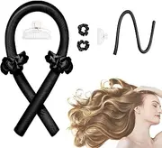 CORATED Sleeping Headband Curlers - No Heat Overnight Hair Styling Kit With Clips and Scrunchie - Silk Ribbon Rollers for Sleeping Curls