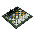 18'' green Marble Chess Table Top Pietra Dura Inlay Children Game Kids c6