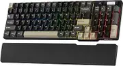 RK ROYAL KLUDGE RK96 RGB Limited Ed, 90% 96 Keys Wireless Triple Mode BT5.0/2.4G/USB-C Hot Swappable Mechanical Keyboard w/Wrist Rest, Software Support & Massive Battery, Linear Viridian Switches