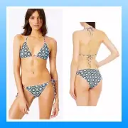 NWT $236 Sz M Tory Burch Geo String Top & Bottom Octagon Square Light Blue