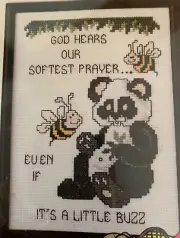 Safari Friends “God Hears Our Softest Prayer” Cross Stitch Kit