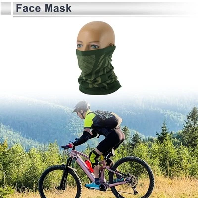 Half Pack Face Mask Nylon Honeycomb Face Cover Keep Warm Breathable Army Green