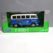 Welly Nex Diecast 1963 Volkswagen T1 Bus 1:24-27 Scale Peace Love