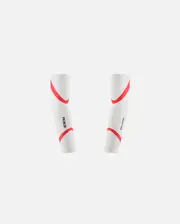 District Vision x 2XU Lightweight Desert Compression Arm Guards, 2XU, 2XL, White/Heat Visions, Unisex