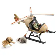 16pc Schleich Animal Rescue Helicopter Action Figure Kids Toy Play Set 3-8y