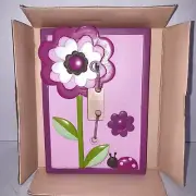 Ceramic Flowers Girls Wall Plate Light Switch Cover Room Pink Purple