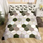 Duvet Cover Set, Modern Geometry Comforter Cover Geometric Design Reversible