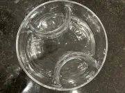 Artland Heavyweight Hand Blown Glass Chip And Dip Server