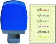 SSEELL Checked Reward Stamp Self Inking For School Student Teacher Homework Feedback Stamp Rubber Flash Stamp Self-Inking Pre-inked RE-inkable School Stationary - Red Ink Color