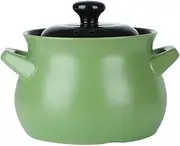 Casserole Dishes with Lids ， Clay Pots with Colorful Lid, Non-Stick Gas Resistant Pot Casserole Pots - for Induction Cooker heatproofGreen,5L