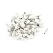 100 Pieces 0.5mm2 Crimp Cord Wire End Terminal Bootlace Ferrule Connector White