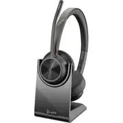 HP Poly Voyager 4320 Bluetooth On-Ear Headset with Stand - Teams Certified BT700-A / 2-Mics Noise Cancellation / Busy Light / Up to 50m Distance / Up to 24-Hour Talk-Time [77Z00AA]
