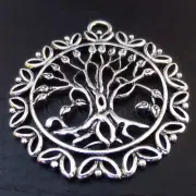 Tree Of Life 51mm Antiqued Silver Plated Necklace Pendant C0419 - 1, 2 Or 5PCs