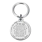 Son Graduation Gifts - To My Son Gifts from Mom Dad - My Boy Keychain for