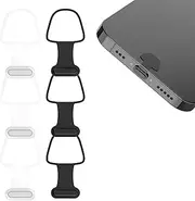 Pack of 6 USB C Protective Cap, Anti Dust Charging Port Plug, Mobile Phone Charging Port Protection, Self-Adhesive Dust Cap for Mobile Phones, Reusable C Plug Protection, Accessories for