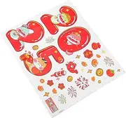 Milisten Snake Year Window Clings Cartoon Year Decals for Spring Restaurant Store Easy Static Cling Decoration for Festive Atmosphere