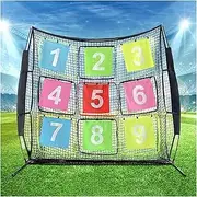 Golf Training Accessories Disc Golf Training Net with 9 Target Multifunctional Practice Net for Indoor and Outdoor Use Pitching Net Golf Practice Net