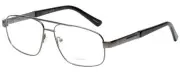 Calabria Enhance 3920 Pilot Reading Glasses +7.00 Shiny Dark Gunmetal Black Me