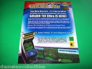 GOLDEN TEE FORE VIDEO ARCADE GAME MACHINE SALES FLYER Vintage Retro Promo Art