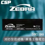 【萬池王 電池專賣】NP1.8-24 24V1.8AH ZEBRA斑馬 消防受信總機/廣播主機 鉛酸電池