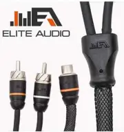 Elite Audio Premium 100% OFC Copper 1 Female 2 Male Y-Adapter Noise Reducing RCA