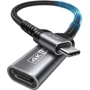 JSAUX USB C to HDMI Adapter, 4K Type C to HDMI Female Adapter [Thunderbolt 3/4 Compatible] HDMI to USBC Adapter for iPhone 16/15/Pro/Max/Plus MacBook Dell XPS TV Surface Samsung S24 S23 S22 Ultra