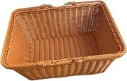 HANABASS Woven Shopping Basket Garden Basket Picnic Basket Cube Baskets Small Hanging Basket Bread Basket Fruit Basket Small Basket Wire Storage Basket Woven Basket Egg Basket Brown