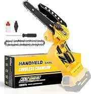 Mini Chainsaw for Dewalt Battery 20V MAX (Battery NOT Included),Cordless Pruning Chainsaw with Security Lock & Replacement Chain, Battery Powered Mini Chainsaw for Wood Cutting|Tree Trimming|Camping