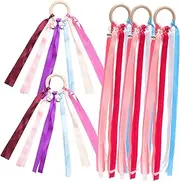ULDIGI Dancing Wrist Kite Bells 5 Pack 25cm Hand Ribbon Kite for Boys and Girls Colorful Streamers