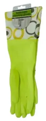 Reusable Latex Cleaning Gloves For Dishes Bathroom Drains Tubs Cuff Protection M