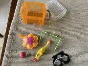 American Girl Welliewishers glasses rubber chicken red nose mini storage box