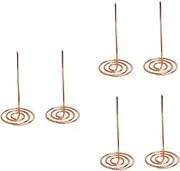 Tofficu 6pcs Rose Golden Metal Invoice Holder Multifunctional Menu Summons Fork for Restaurant Office Use Receipt Needle Folder for Efficient Document Organization