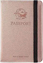 [Generic] PU Leather Passport Travel Wallet Cover | PU Leather Wallet Case | Travel Must Haves Accessories, Passport Wallet Cover Case with RFID Blocking for Women Men