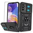for Samsung A23 Case, Galaxy A23 5G/4G Case with HD Screen Protector, A Black
