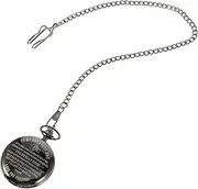 [FOMIYES] Vintage Pocket Watch Pendant Stylish Engraved with Chain Present for Dad Grandpa Lightweight Durable Elegant Design for Father Day Christmas Birthdays