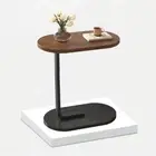 Small C Shaped End Table for Living Room and Small Spaces，C Shaped round End ...