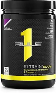 Rule1 R1 Train BCAA's 30 Servings Electrolytes 450 g, Grape (30 Servings)
