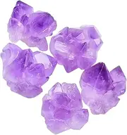 FONDOTIN Handmade Amethyst Block Irregular Natural Amethyst Crystals for Home Decoration Unique Decorative Cluster for Flower Arrangements Aquariums and Interior Ornament