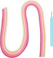 uxcell Paper Quilling Kit, 21.3 Inch 3mm Paper Quilling Strips with Blue Pen for Beginners DIY Hand Crafts Teaching Tools Flower Decoration(Pink, Pack of 120)