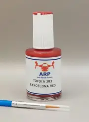 For Toyota Paint Code 3R3 BARCELONA RED Touch up Paint + Fine Tip Brush: