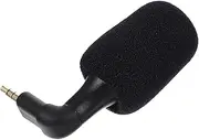OSALADI Small Cellphone Microphone 3.5mm Miniature Mic Recording High Definition Sound Black
