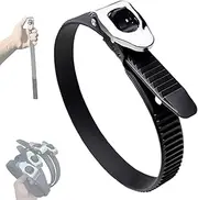 Ultimate Heavy-Duty Grip Lock Strap, Secure Anything, Anywhere, Adjustable Metal Ratchet Buckle and Super-Strong Flexi Strap, for Camping Tools Trucks Motorcycles (32 cm,1 Pc)