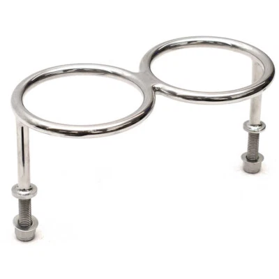 Rinker Boat Dual Cup Holder 2200530 | 3 3/8 Inch Stainless Steel