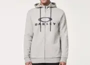 OAKLEY BARK FZ 2.0 Men's Hoodie - New Granite Heather / Fathom Size XL LAST ONE