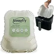 ArmourFry Air Fryer Paper Liners – Non-Stick, Greaseproof, Biodegradable Disposable Liners for Clean & Healthy Cooking | Heat-Resident & Universal Fit for Most Air Fryer Models