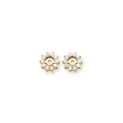 1/3 Ct. Natural Diamond Earring Jackets in 14K Yellow Gold