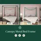 Zinus Patricia Queen Single Double Canopy Bed Frame High Four Poster Platform