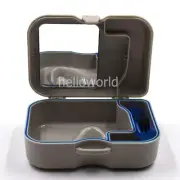 1 Set Dental Denture Storage False Teeth Box Case With Mirror and Clean Brush
